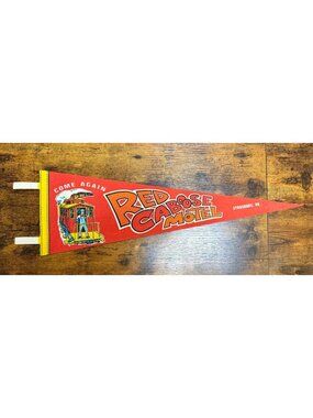 Vintage Red Caboose Motel Strasburg, Pa pennant